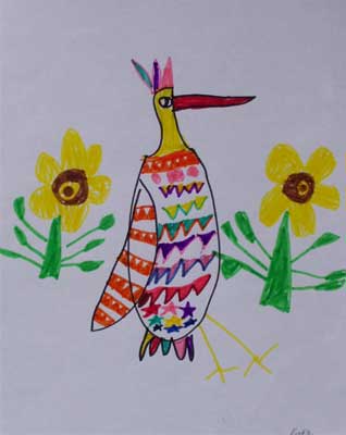 Art Studio PALETTE. Katya Boiko Picture.  Coloured Pencil   Decorative Bird