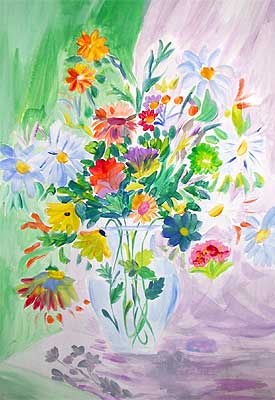 Art Studio PALETTE. Brankica Celic Picture.  Watercolour Plants Flowers 