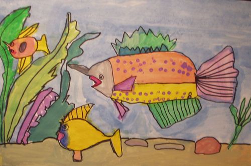 Art Studio PALETTE. Darek Wong Picture.   Animals Fish 