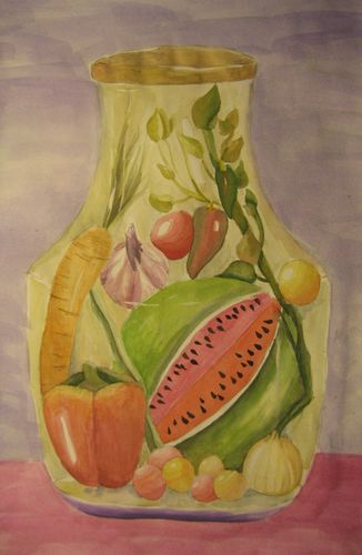 Art Studio PALETTE. Fiona Hoang Picture.   Still Life Fruits & Vegi 