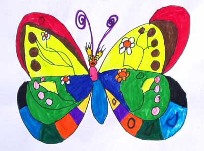 Art Studio PALETTE. Vova Kamchiline Picture.  Marker   Butterfly