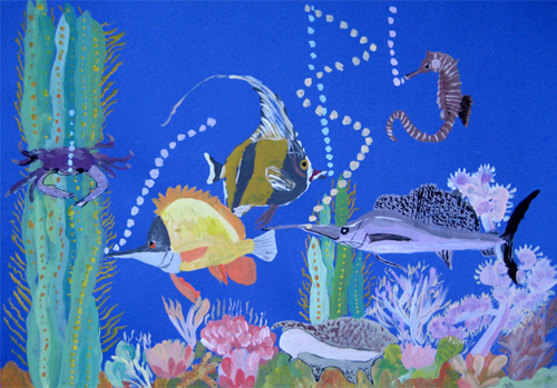 Art Studio PALETTE. Denis Lvov Picture.   Animals Fish Коралловый Риф