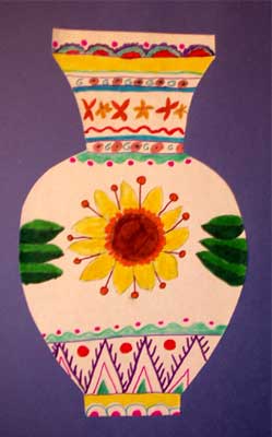 Art Studio PALETTE. Nastya Martseva Picture.  Coloured Pencil   Decorative vase