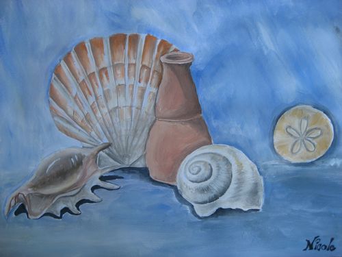Art Studio PALETTE. Nicole Roumanis Picture.   Still Life Shells 