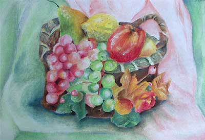 Art Studio PALETTE. Dona Rudari Picture.   Still Life Fruits & Vegi 