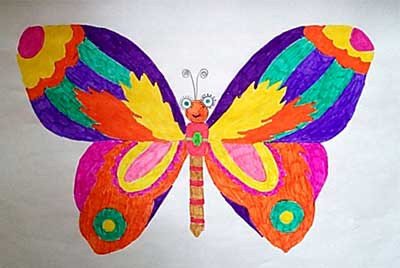 Art Studio PALETTE. Dragana Savic Picture.  Marker   Butterfly