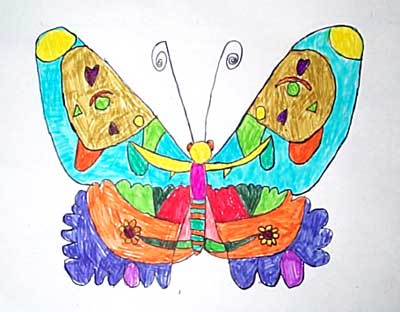 Art Studio PALETTE. Anton Suhachov Picture.  Coloured Pencil   Butterfly