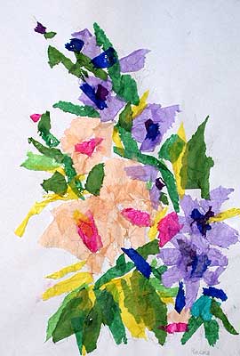 Art Studio PALETTE. Nastya Tesenkova Picture.  Applique Plants Flowers 
