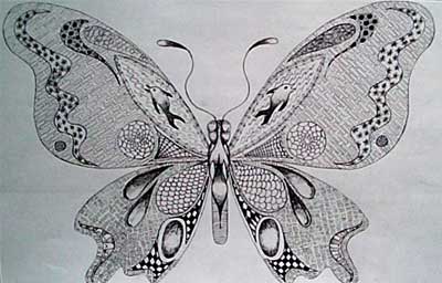 Art Studio PALETTE. Ola Volobueva Picture.  Pencil   Butterfly by imagenation